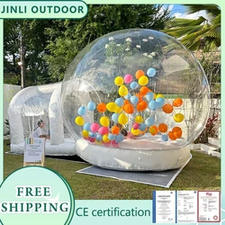 【JINLI TOYS】 Надувной пузырьковый домик, палатка из ПВХ, надувной воздушный шар, пузырьковый домик, прозрачная палатка с 8 аксессуарами, бесплатная доставка