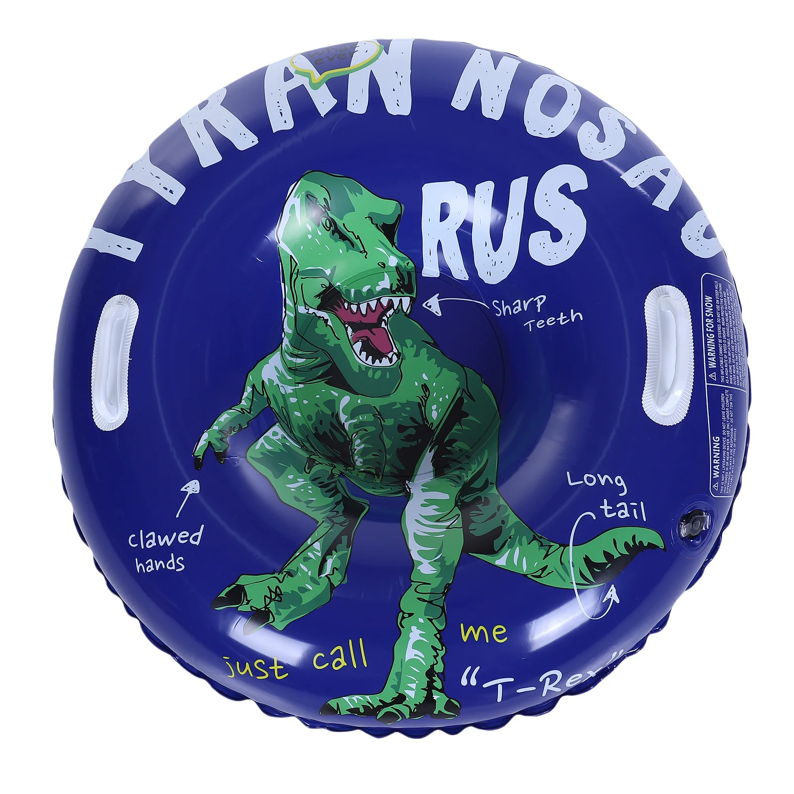 36 Inch Inflatable Snow Tube, Heavy-Duty Sled with Sturdy Handles for Outdoor Winter Activities, Kids Snow Sledding