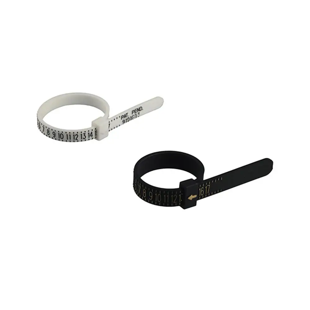 US Sizer Accurate Plastic Reusable Finger Measure Accessory Ring Sizer Jewelry Measure Tools