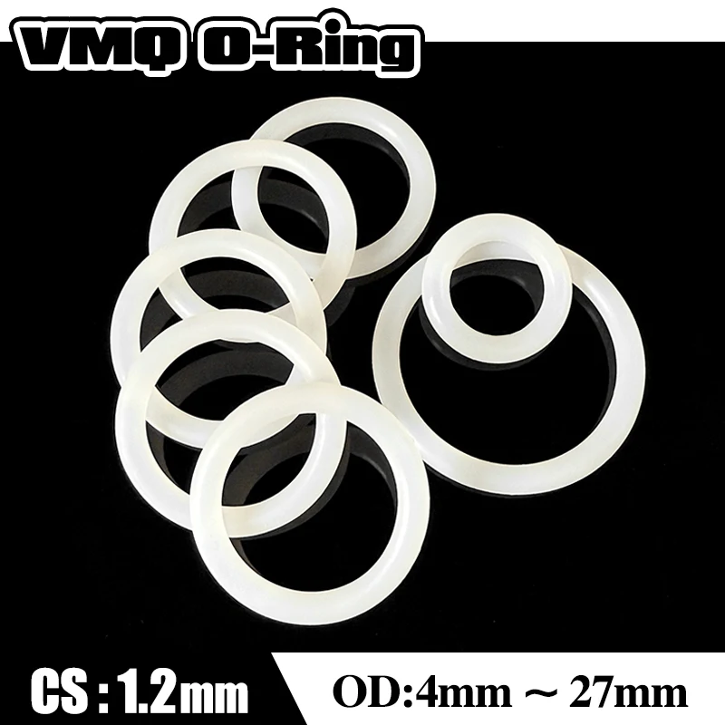 

Heat-Resistant Silicone O Rings Thickness1.2mm Food Grade Sealing Ring for Automotive Components Industrial Equipment Valve Pump