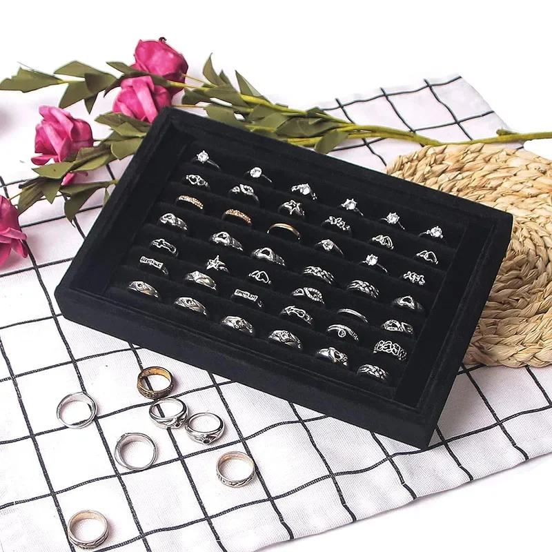 

Ring Holder Display Tray Jewelry Organizer Stands for Selling Rings Earrings Show