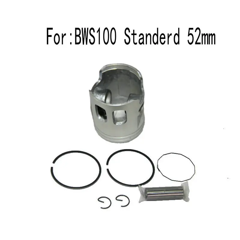 For Yamaha 100cc 2 Stroke Scooter BWS 100 52mm Original Diameter Cylinder Used Motorcycle BWS100 Standard Piston & Ring Set Kit