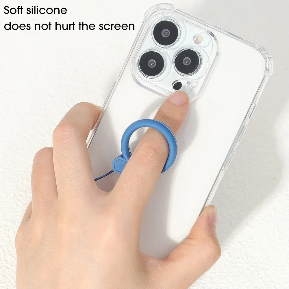 

3/5pcs Silicone Phone Straps to Prevent Loss, with Lanyard, Universal Mini Silicone Hanging Cord, Protective Case Stand Pendant
