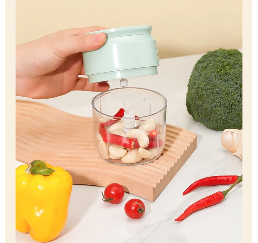 250ml 전기 마늘 사수기 휴대용 쵸퍼 다기능 고기 분쇄기 사수기 기계 미니 마늘 야채 쵸퍼 Usb 충전