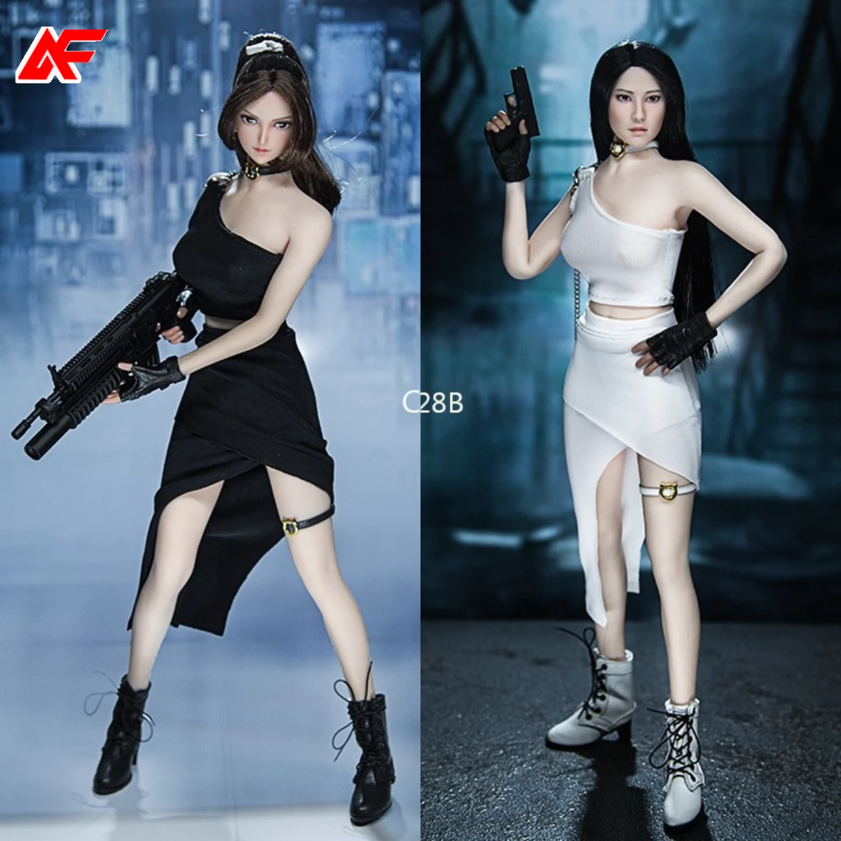 cdtoys cd028 1/6 Scale Slant Shoulder Skirt Combat Suit Fit For 12'' TBLeague PH JO Female Action Figure Body