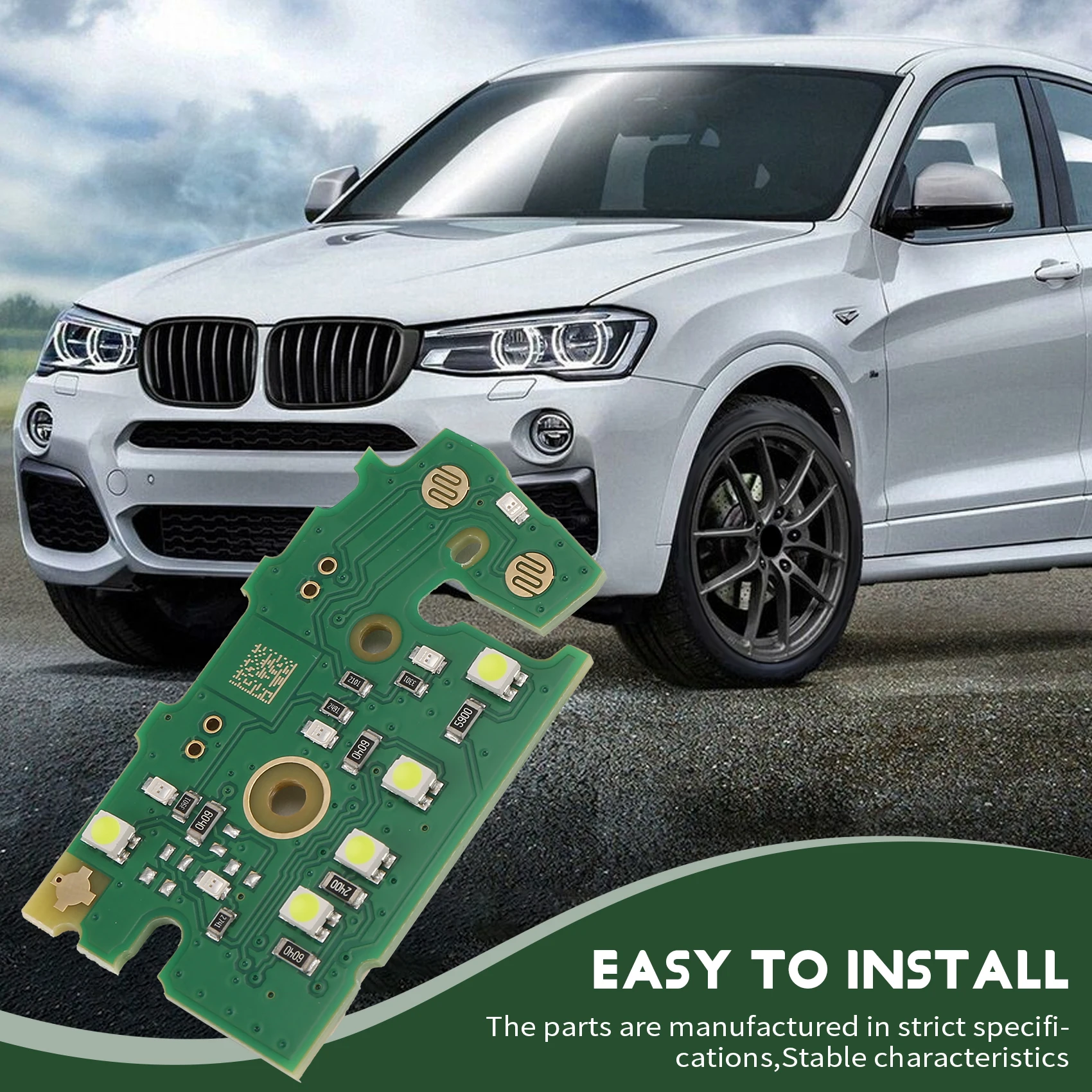 

A73X-For BMW 2 3 5 6 7' X3 X4 X5 X6 LHD Car Gear Shift Knob Panel W/LED Circuit Board Repair