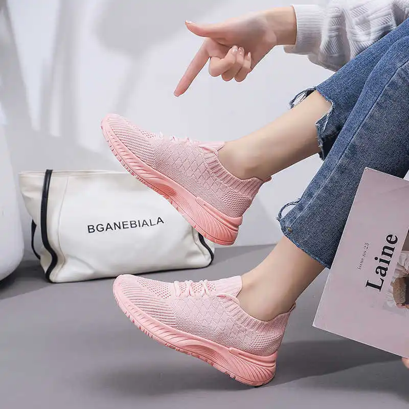 

Parkour Natural Leather Breathable Husband Sneakers Woven Women Comfortable Shoes Gym Tennis Sports Casuals Tenis