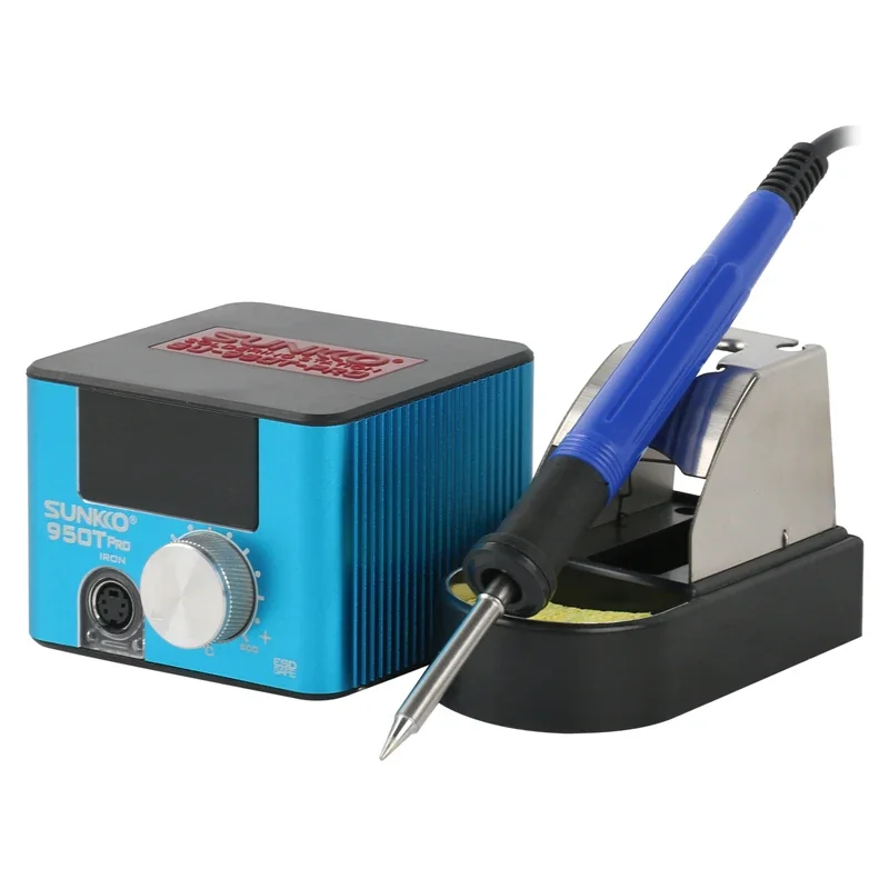 

SUNKKO 950T Pro T12 Soldering Station Mini Electric Soldering Iron 75W djustable Temperature Portable AC 100-240V Welding Tool