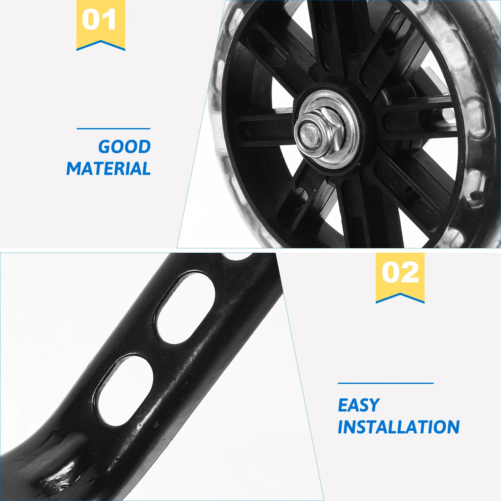 

1 Pair Replacement Wear-Resistant Training Wheels Kids Bike Stabilisers Auxiliary Wheels For Children Durable Silent Bike