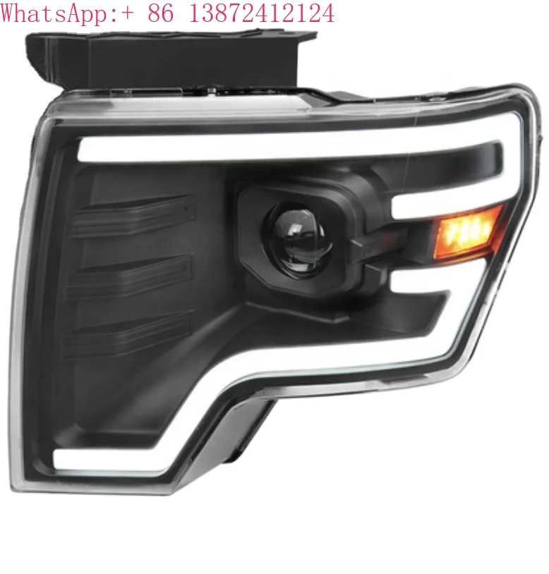 

Hot-selling Front Led Head Light LED Turn Signal Projector Headlights for 2009-2014 Ford F150 (Chromed Housing/Smoke Lens)
