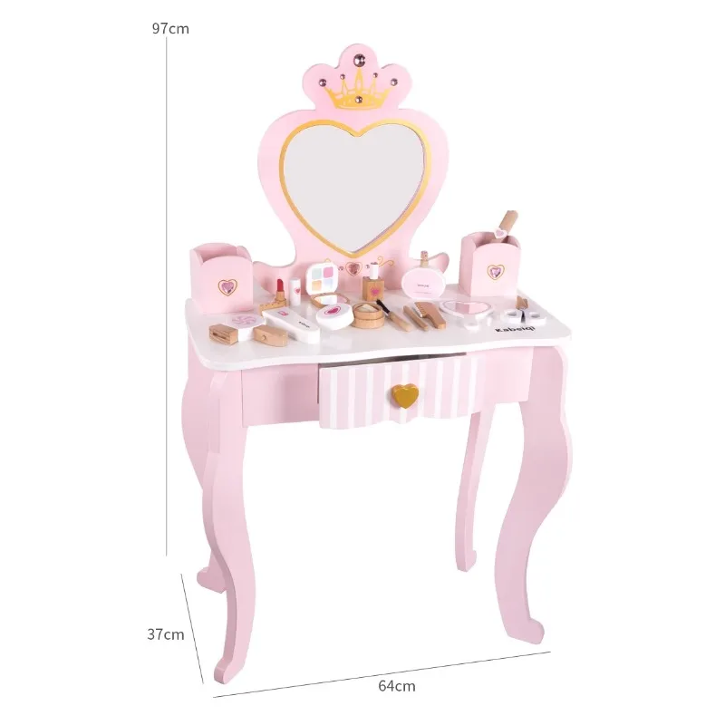 Present Cosmetic Children's Dressers Stool Set Makeup Children's Dressers Little Girls Toaletka Dla Dziewczynek Kids Furniture