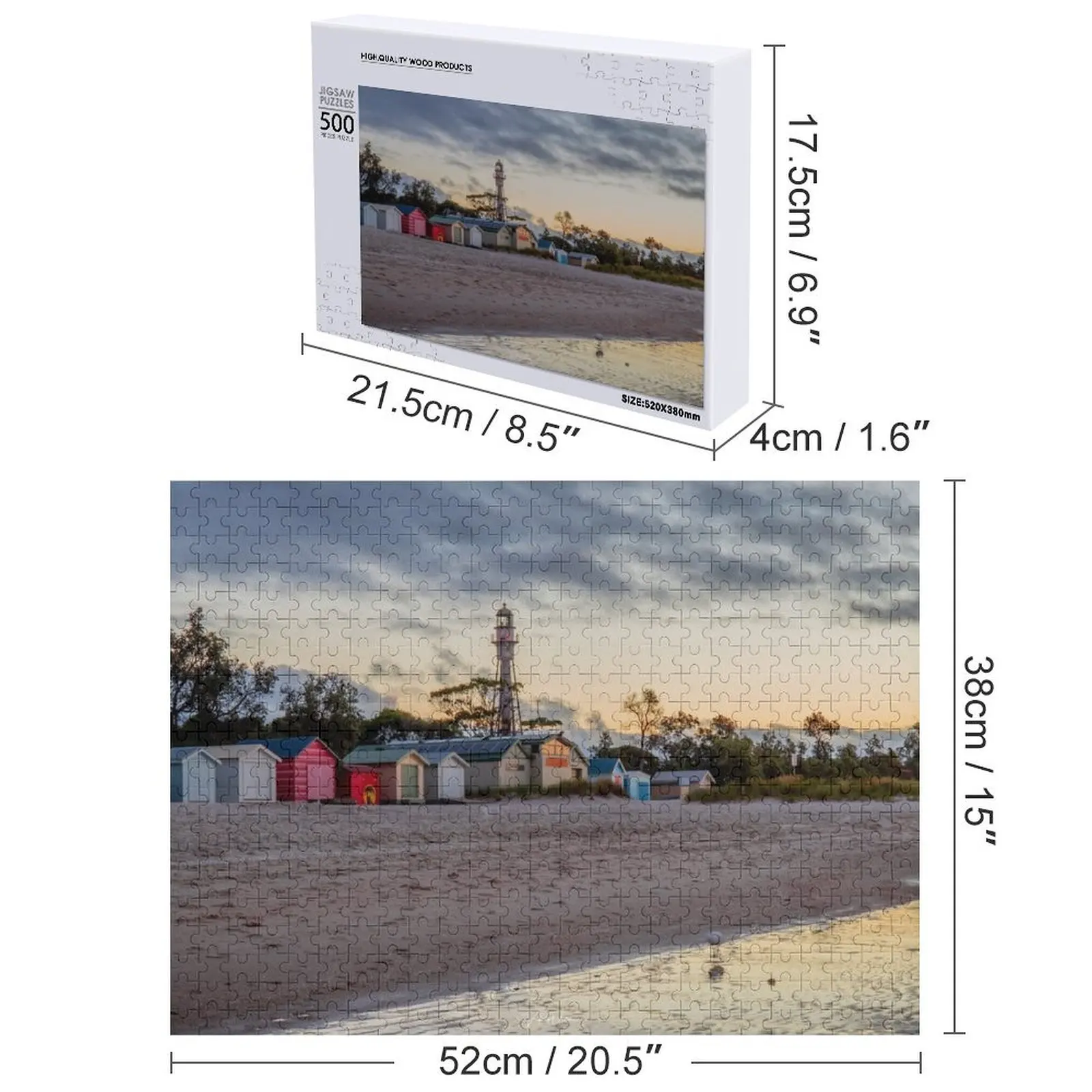 شاطئ ماكراي، شبه جزيرة مورنينجتون، فيكتوريا، أستراليا. أحجية الصور المقطوعة Iq Woodens للبالغين مخصصة لألغاز الأطفال