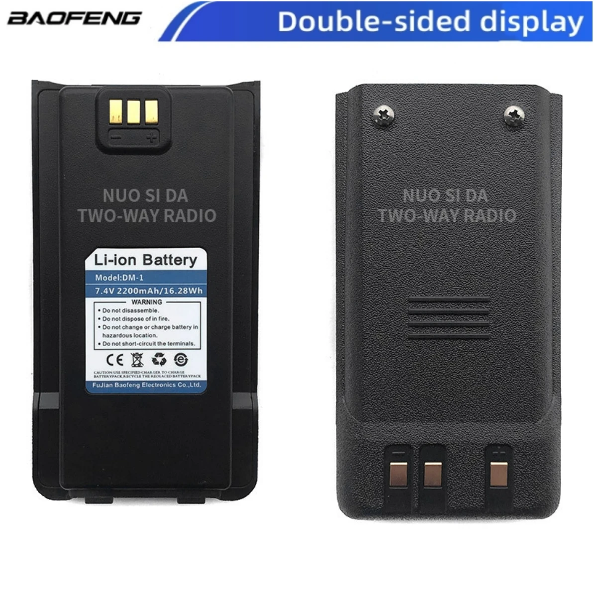 BAOFENG-Batería de iones de litio para DMR Digital Walkie Talkie DM1701, Radio de 2 vías Extra Power, 100% Original, 2200mAh