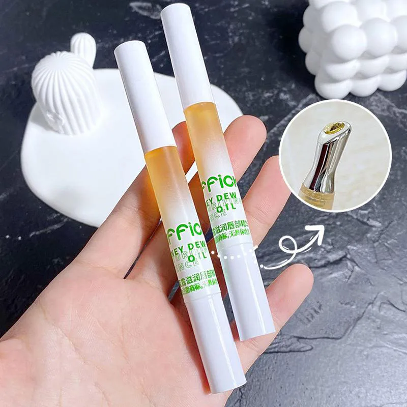 

3/2/1pcs Honey Lip Essence Oil Massage Head Moisturizing Reduce Lip Wrinkles Lipstick Primer Colorless Sleeping Lip Care