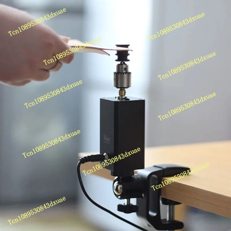AC 100-240V Electric Leather Edge Sanding Burnishing Machine Adjustable Handmade DIY Ebony Polishing Rod Trimming Head Set