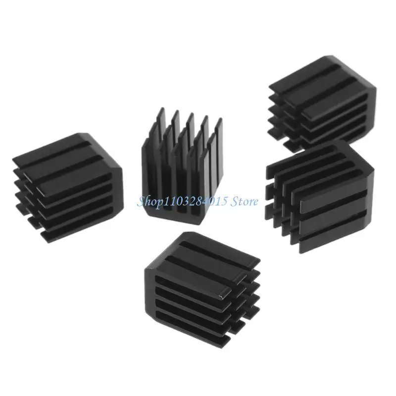 R6FF HEATSINK Aluminum Radiator Black Anodize Heat Sink Electronic Chips Cooling Pads