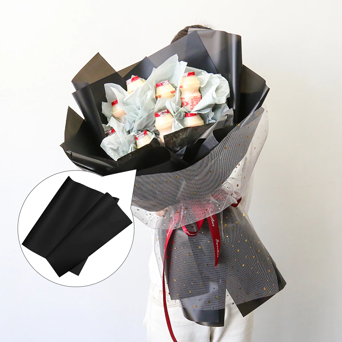 20 個クラフト紙無地包装紙ギフトラップフラワー DIY クラフトプロジェクト結婚式誕生日厚い耐久性のある破れにくい