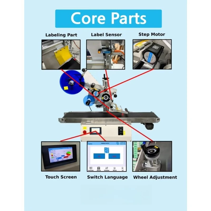 데스크탑 평면 라벨링 기계 Skyone-870ZP-2 가격표시기 테이블 탑 라벨러 케이스 박스 가방용