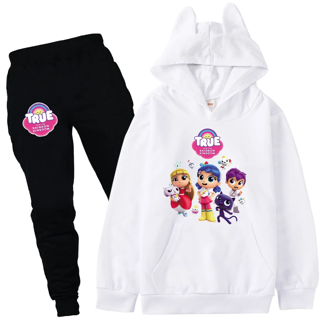 Kids True and The Rainbow Kingdom Hoodie Pants 2 Piece Sets Children Clothing Girls Spring Autumn Outfits Unisex Boys Tracksuits