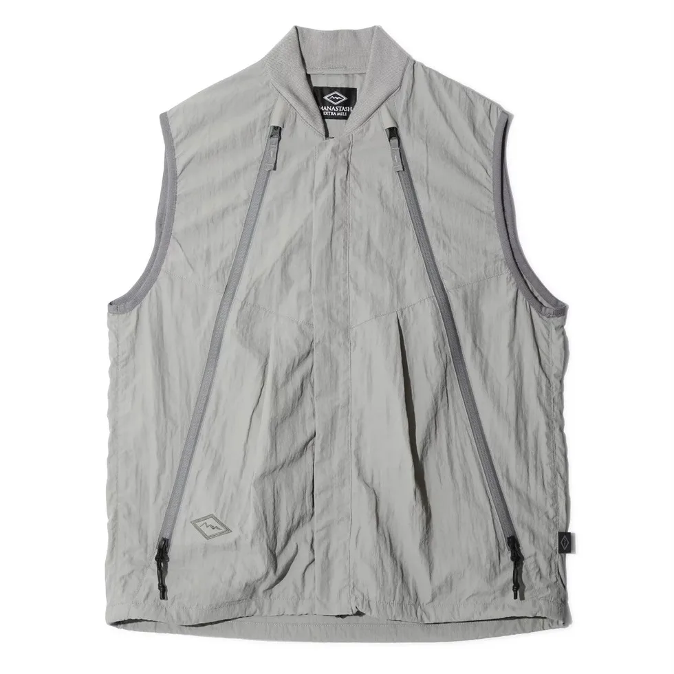 Japanese line advanced wrinkle technology quick-drying fabric built-in finishing pocket fishing mountaineering vest