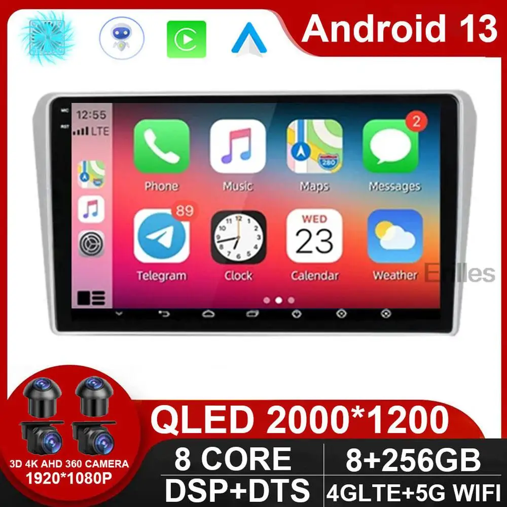 

For Toyota Avensis T250 2 II 2003 - 2009 Car Radio Multimedia Video Player Navigation 4G GPS Android 12 Carplay 2 Din DVD