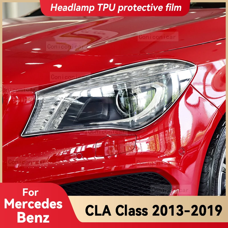 

Для Mercedes Benz CLA Class 2013-2019, автомобильная фара, прозрачная зеркальная передняя лампа, аксессуары для изменения цвета