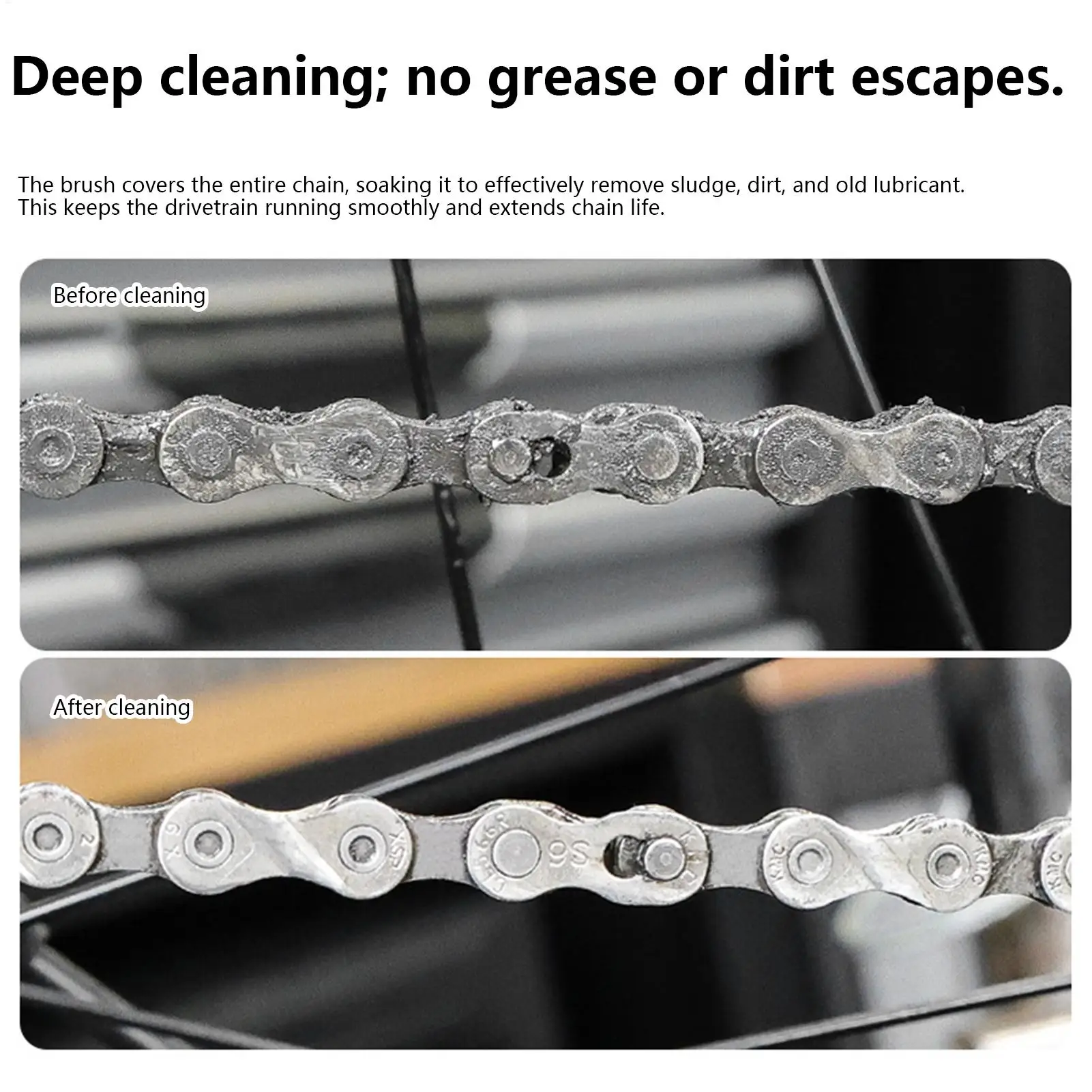 

Motorcycle Chain Cleaning Brush Chain Cleaning Tool Motorcycle Bicycles Bike Gear Care Maintenance Scrubber Tool Brush Washer