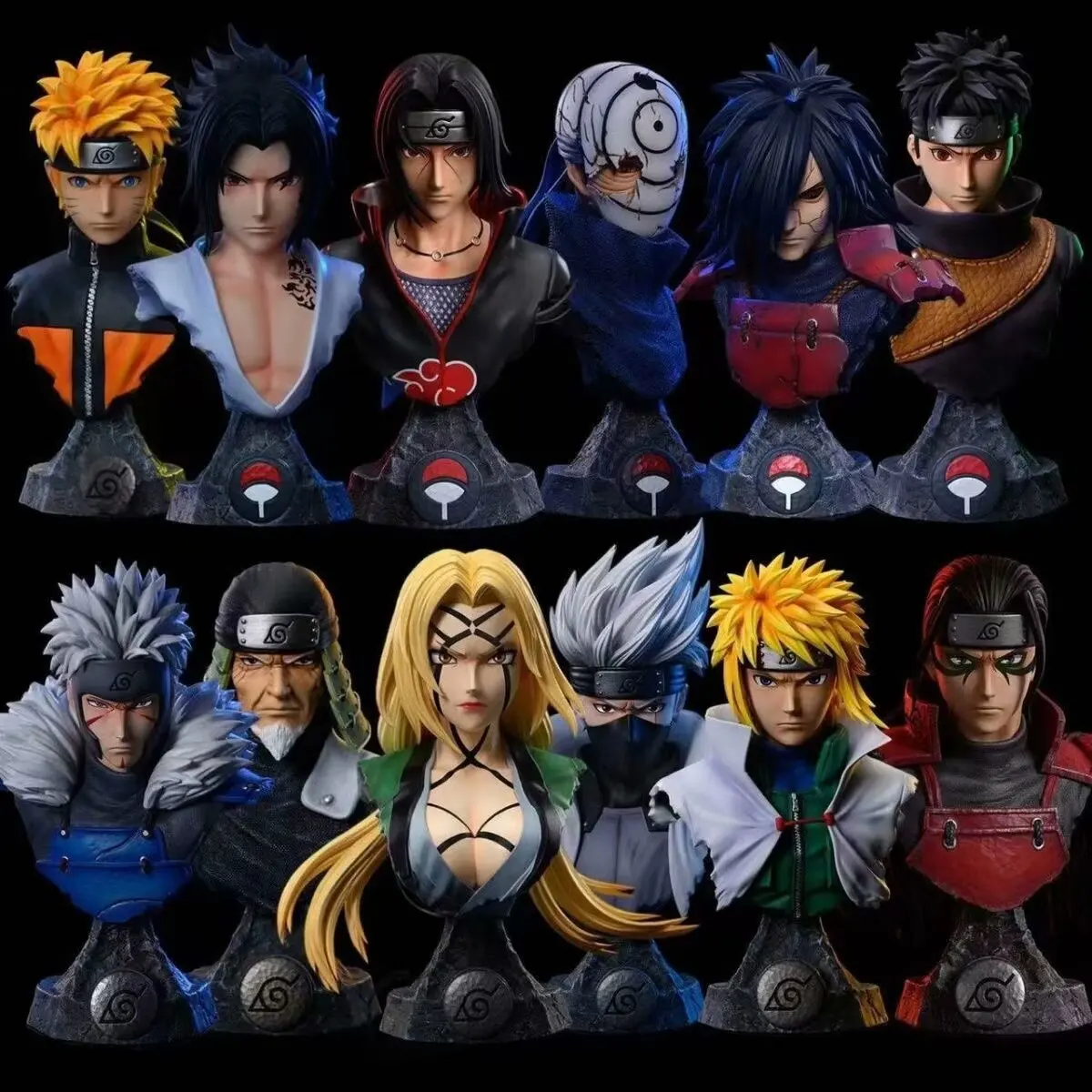 Leaf Village Naruto Bust Series Night Guy Figura Nine-Tails Minato Namikaze Bust Sage Six Paths Naruto Nine-Tails Naruto Models