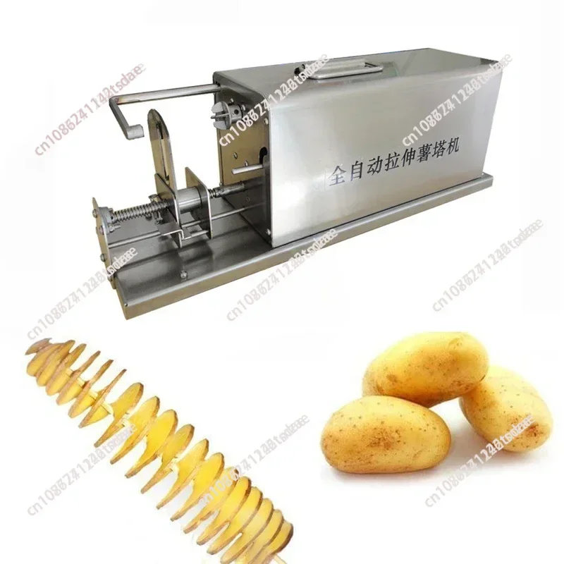 Electric Spiral Potato Cutting Machine Potato Chips Machine Fully Automatic Stretch Tornado Potato Cutter Twister Machine