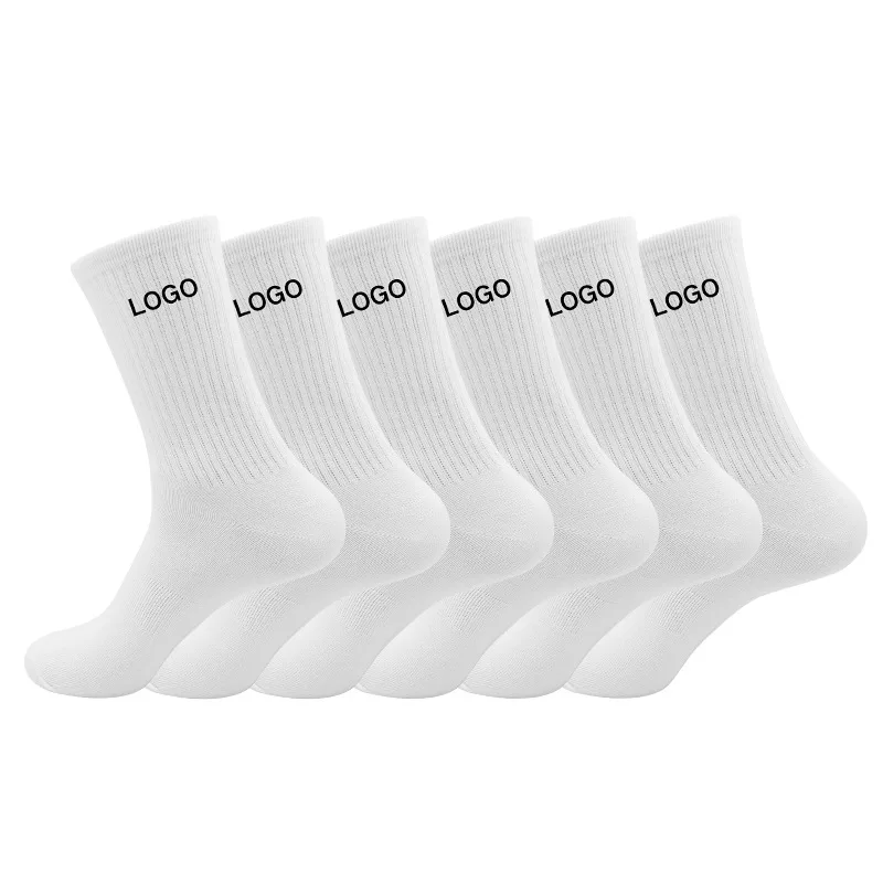 New Men\'s and Women\'s Socks Casual Cotton Socks Autumn and Summer Combed Cotton Solid Color Tube Socks Manufacturer Customized