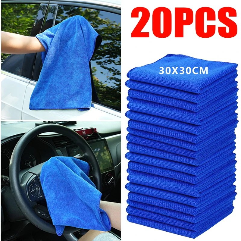 

Car Thickened Car Wash Cloth Multifunctional Cleaning Without Shedding Hair Car Washing Microfiber Blue Cleaning Cloth 30X30CM