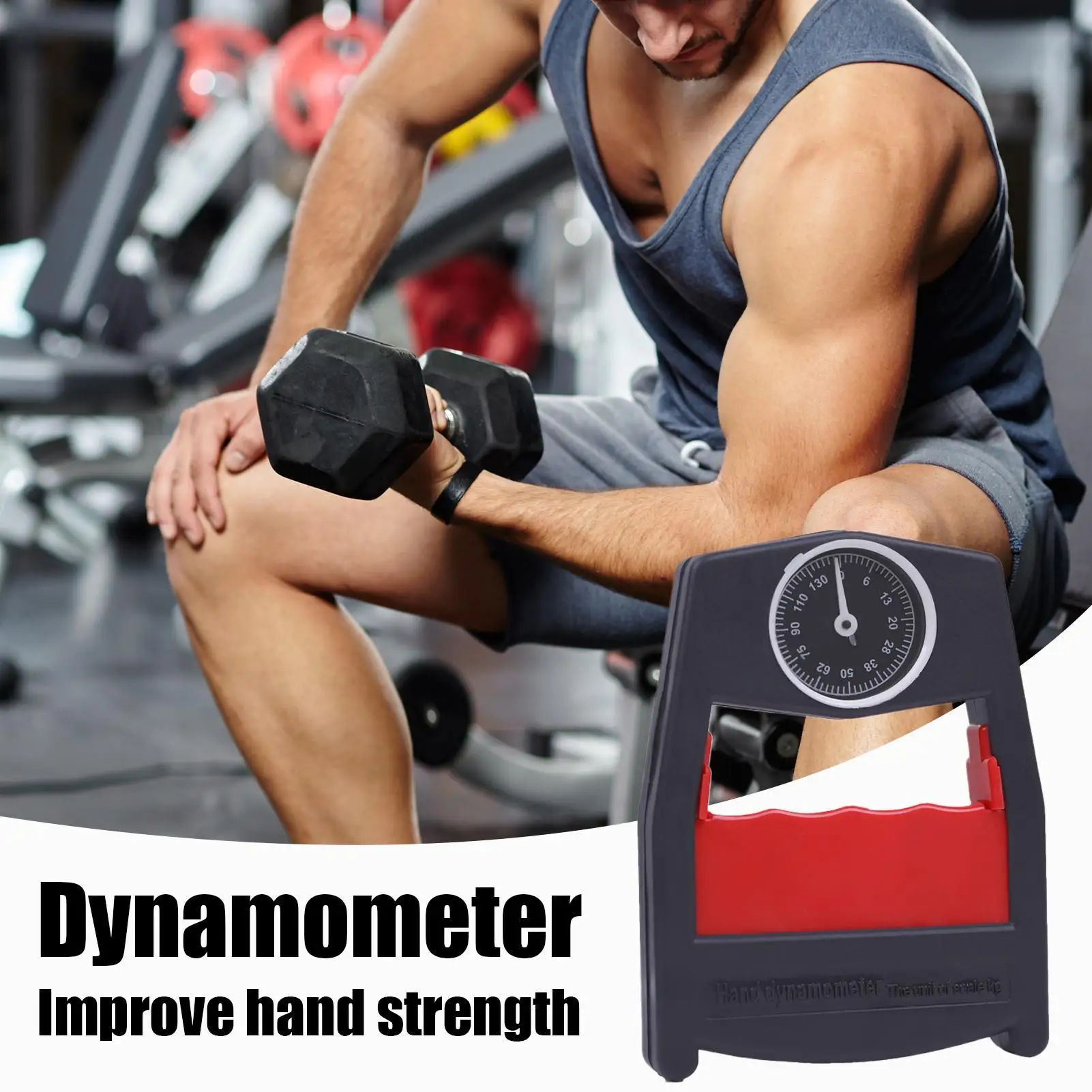 test Hand Grip Strengthener Trainer Portable Finger Exerciser with Digital Counter, Home Gym Forearm Workout Equipment