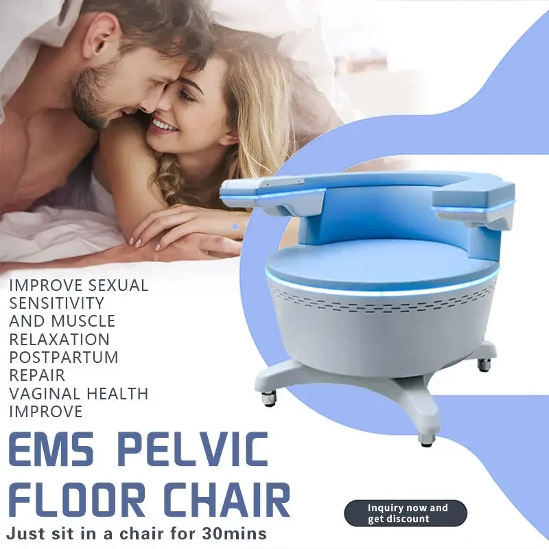 2025 EMS Electromagnetic Non-Invasive Treatment Urinar Postpartum Repair Chair Pelvic Floor Muscle Stimulator Exerciser Machine