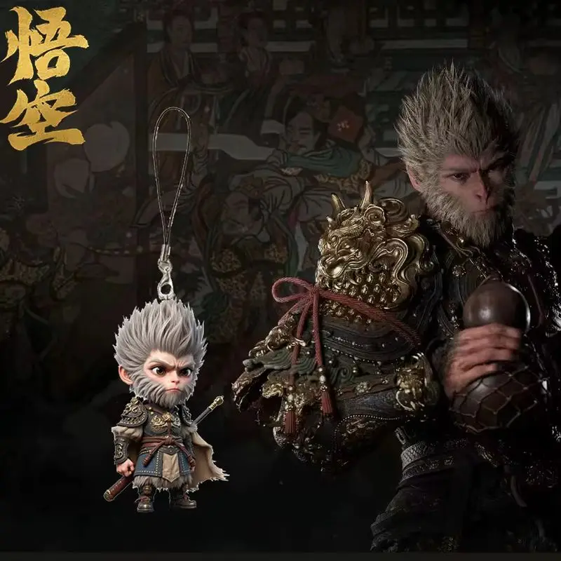 New Black Myth: Wukong Action Figure The Destined One Key Chain Wukong Key Ring 2024 New Hot Children Toys Decoration Birthday