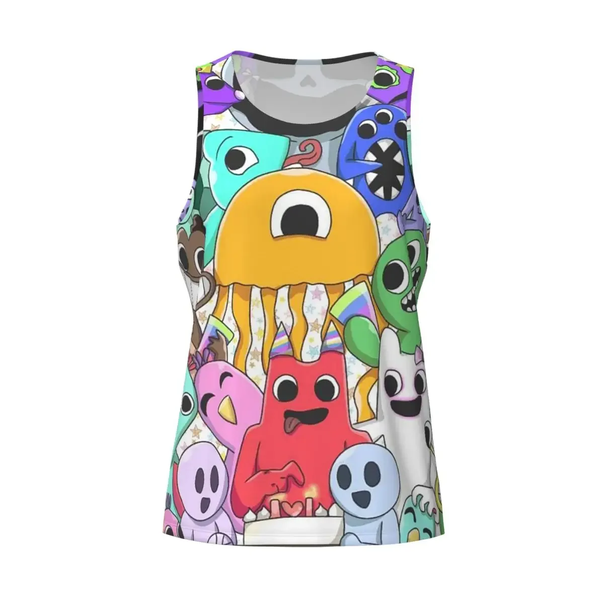 Quick Dry Cartoon Garten Of Banban Gym Tank Muscle Sleeveless Shirt Bodybuilding Breathable Vest