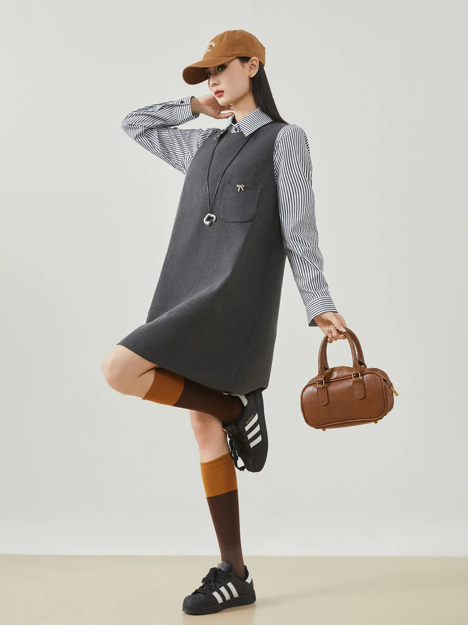 

Женская свободная юбка-трапеция из полиэстера с эффектом похудения, новая весенняя коллекция, повседневная, с завышенной талией