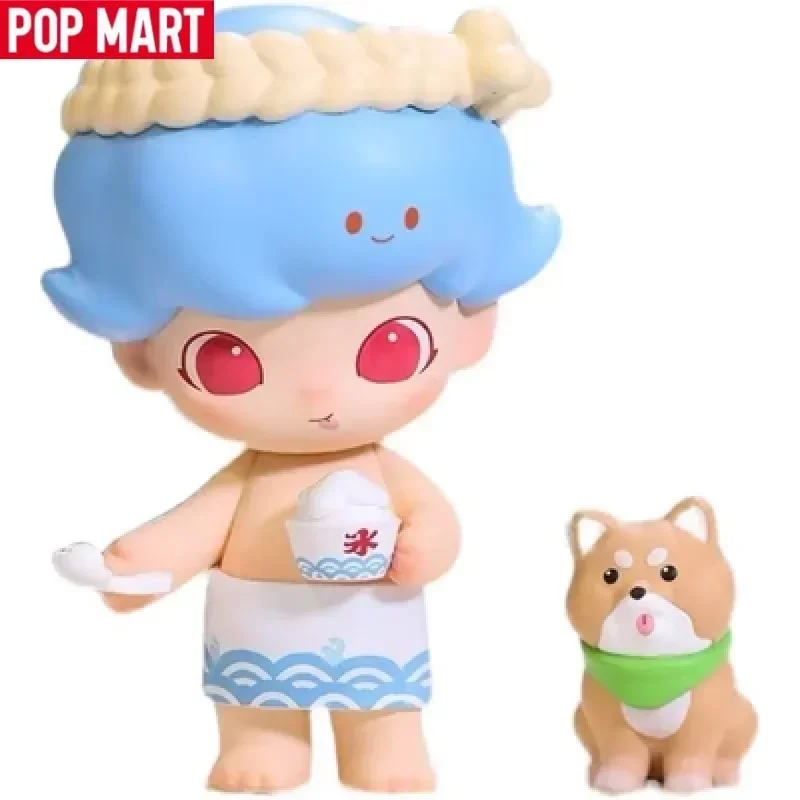

POP MART DIMOO Серия «Летний день»: Фигурки, украшения, настольные модели, куклы для домашнего декора, подарок для девочек, тема «Едят ледяную крошку в лифте»