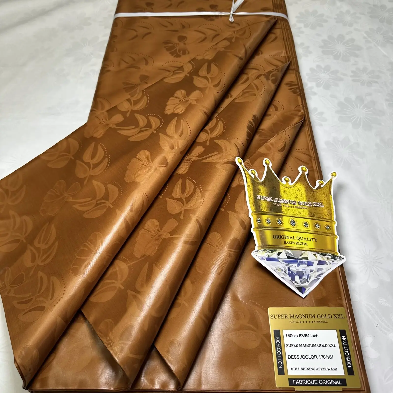 5 Meters Perfumed African Bazin Brocade Fabrics for Dress 100% Cotton Team Bazin Riche Brode Jacquard Material for Clothes 16A91