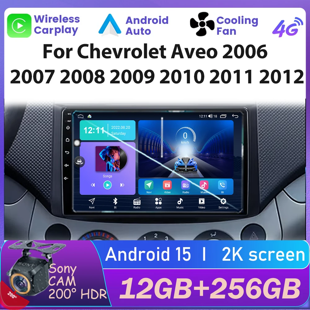 

For Chevrolet Aveo 2006 2007 2008 2009 2010 2011 2012 2din Android 15 Carplay Multimidia Video Player Head Unit Car Radio 2din