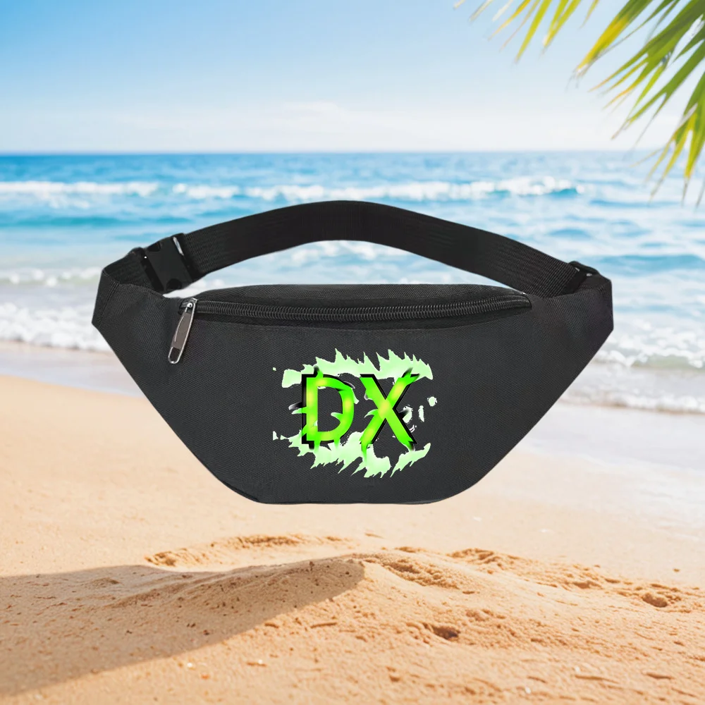 DX Logo Design Graphic Style Waist Backpack Crossbody Chest Bag Street Casual Sporty Fashionable Simple Unique Printed Design
