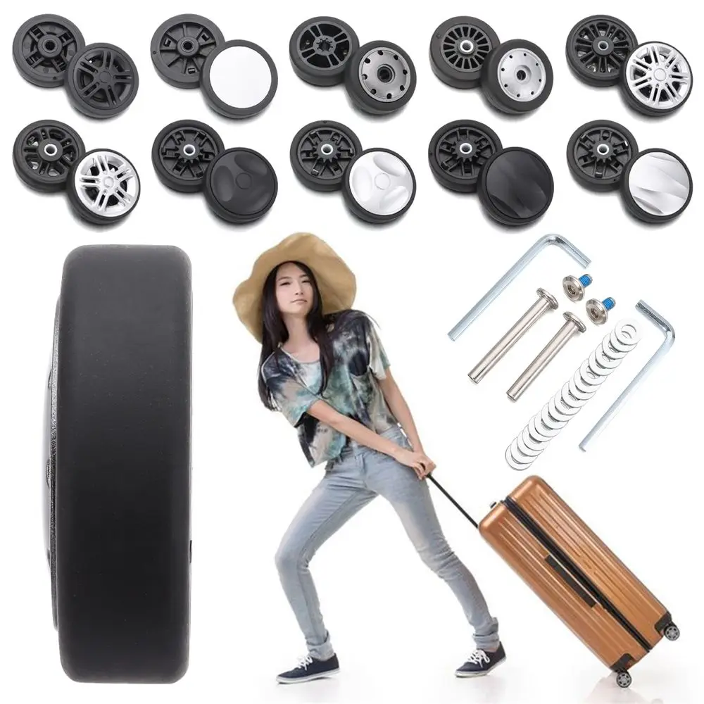 

Suitcase Parts Axles Suitcase Wheels Replacement with Screw Travel Luggage Wheels Caster Wheel Repair Kit Luggage Accessories