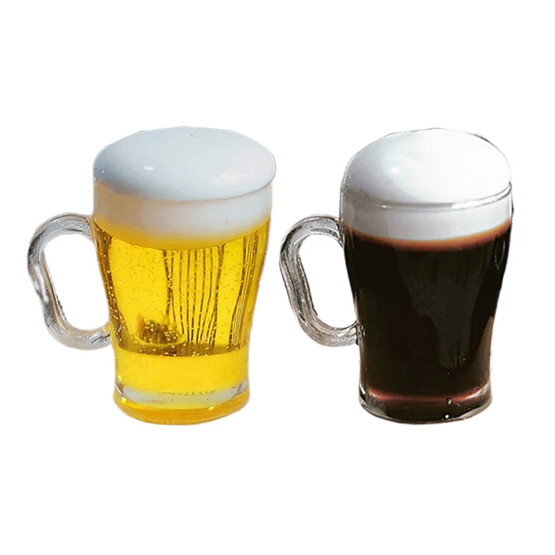 1/12 Dollhouse Simulation Mini Beer Cup Model Doll Home Beer Drinks Bar Scene Decor Toy Dolls House Accessories Pretend Play Toy