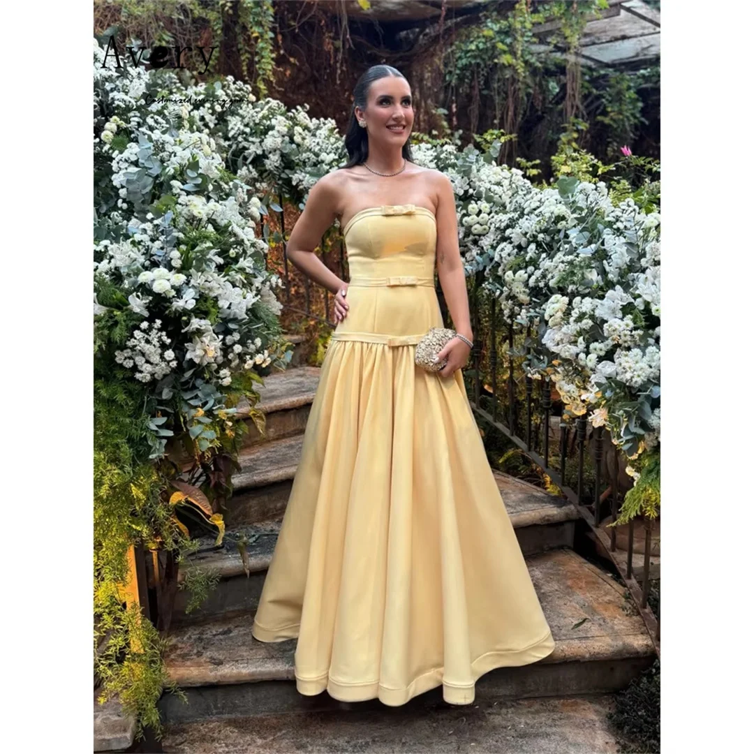 

Avery Custom Tube Top A-line Off-shoulder Sleeveless Elegant Evening Dresses for Woman Luxury Women's Elegant Party Dresses 2025