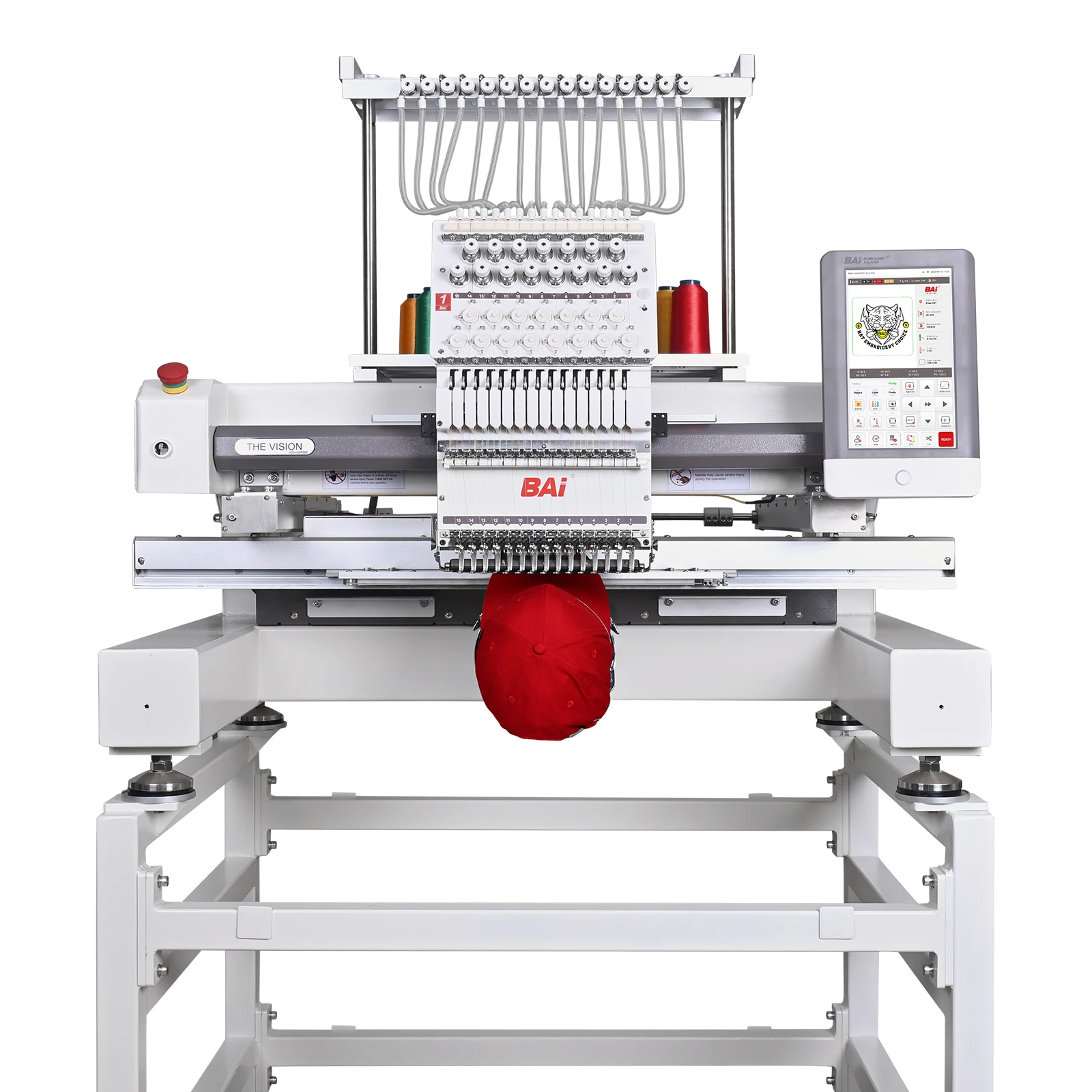 YG Customized BAi Door To Door Service Digital Industrial Single Head Cap Hat Computer Embroidery Machine For Sale