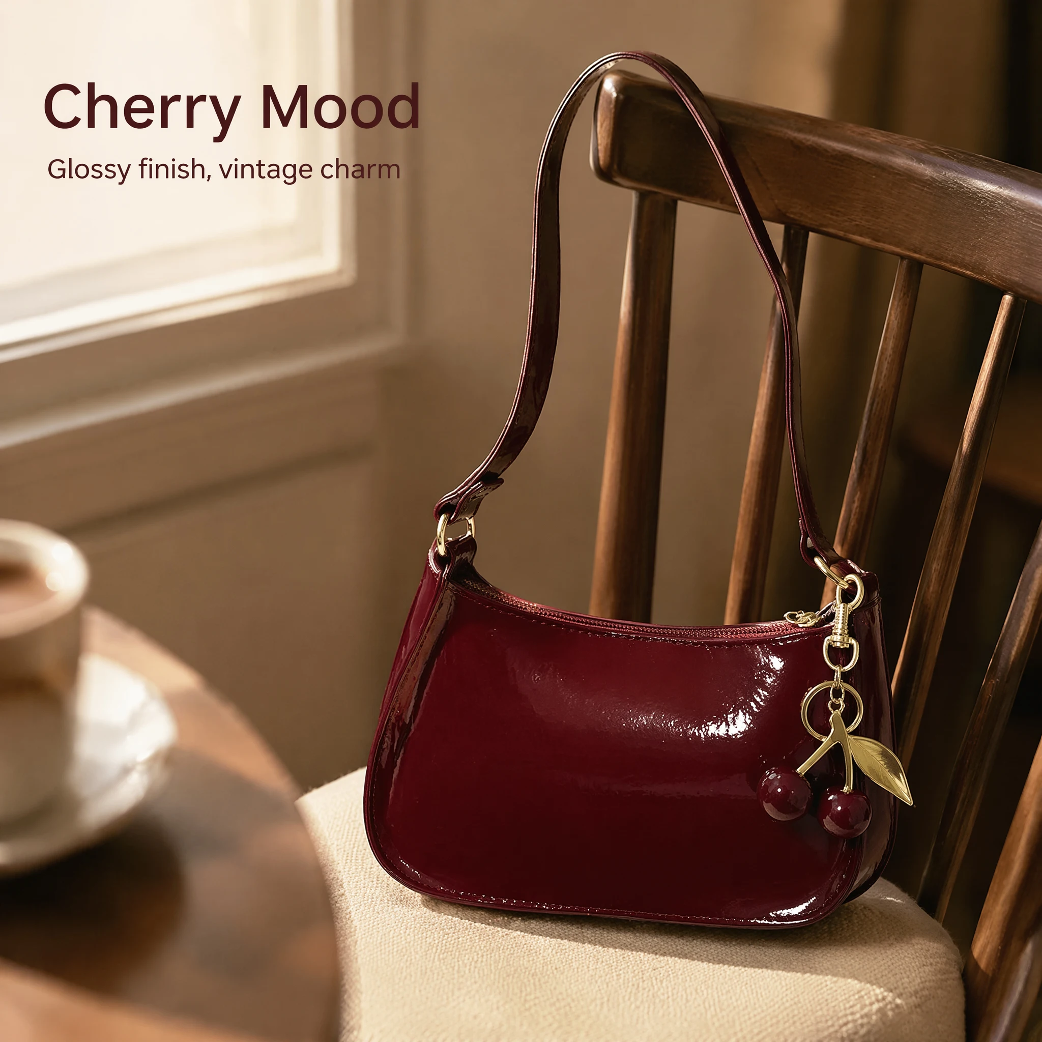 

Retro Solid Color PU Leather Shoulder Underarm Bag Women's Fashion Handbags Casual Hobos Purses and Handbag Ladies Hand Bags