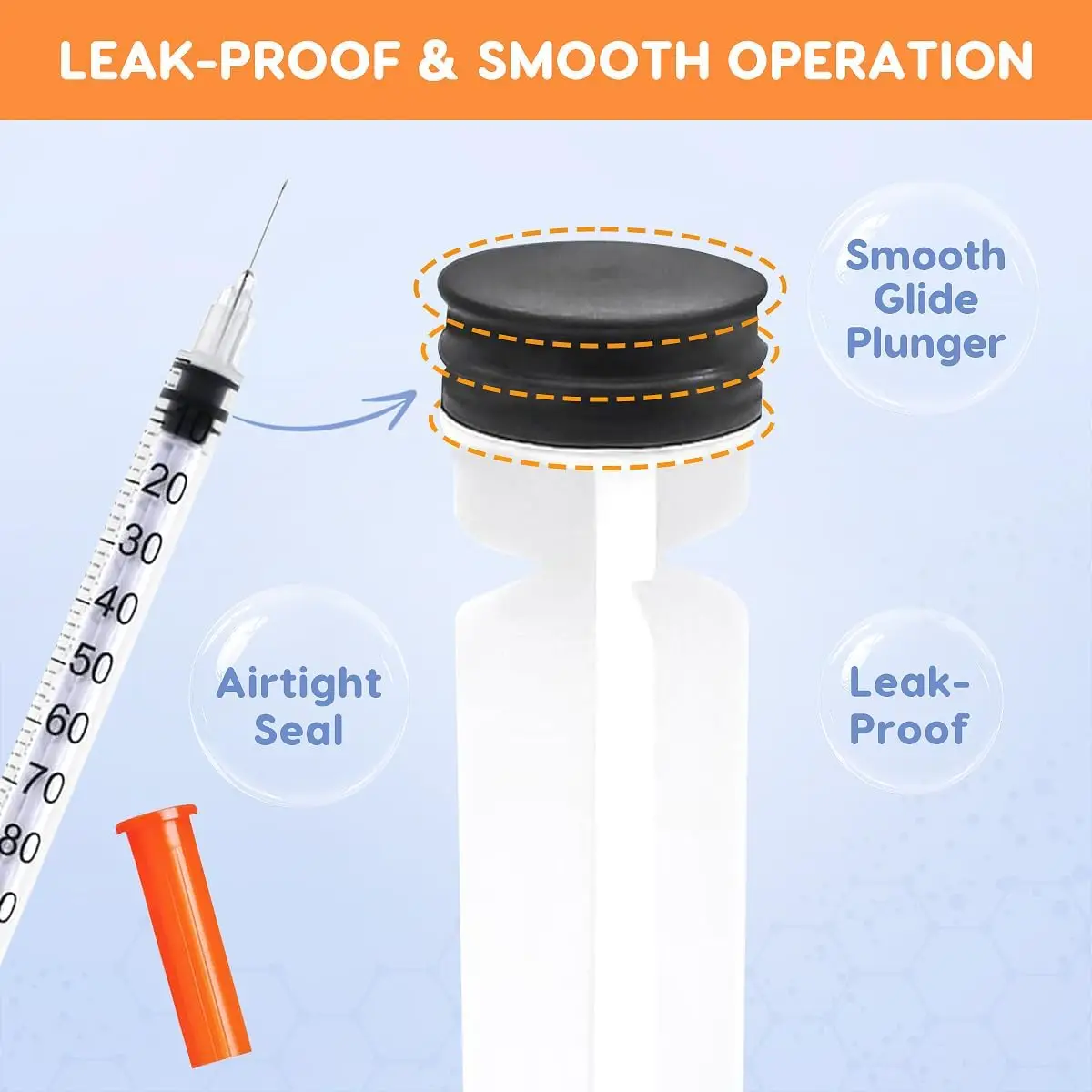 Disposable syringe 1ml / cc, individually packaged, precise and hygienic, laboratory-specific image 6