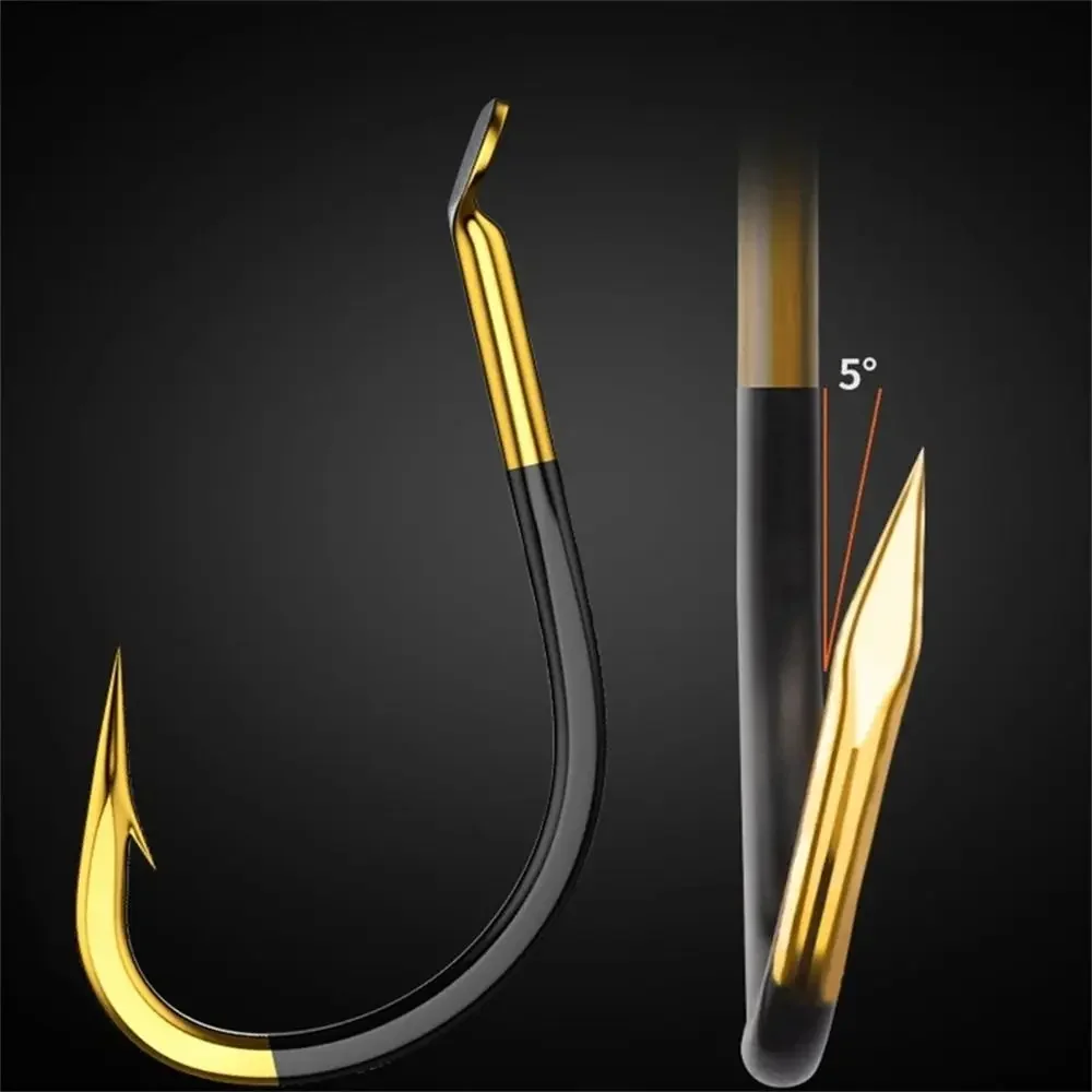 20 pcs Fishing Hook Single Fishhook Fishing Accessories Supplies Lures Carp Fishing Tackle Barbed Colored Tungsten Alloy image 5