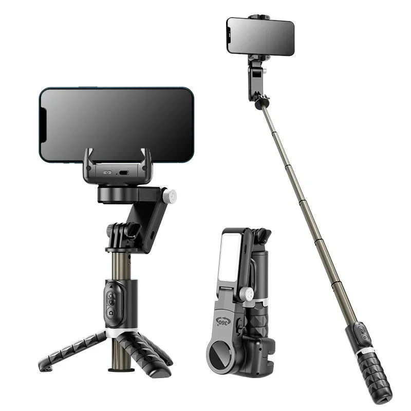 360 Rotation Following Shooting Mode Handheld Gimbal Stabilizer Selfie Stick Tripod For iPhone Phone Smartphone Live Photography