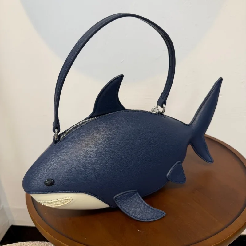 Creative funny animal bag 2026 new fashion shoulder messenger bag street style ghost horse fun shark bag