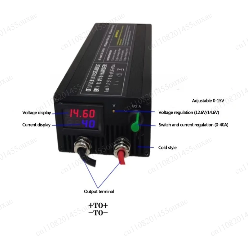 60A/85A/100A Adjustable Voltage 14.6V Intelligent Charger 12V LiFePO4 Lithium Iron Phosphate Battery Power Adapter